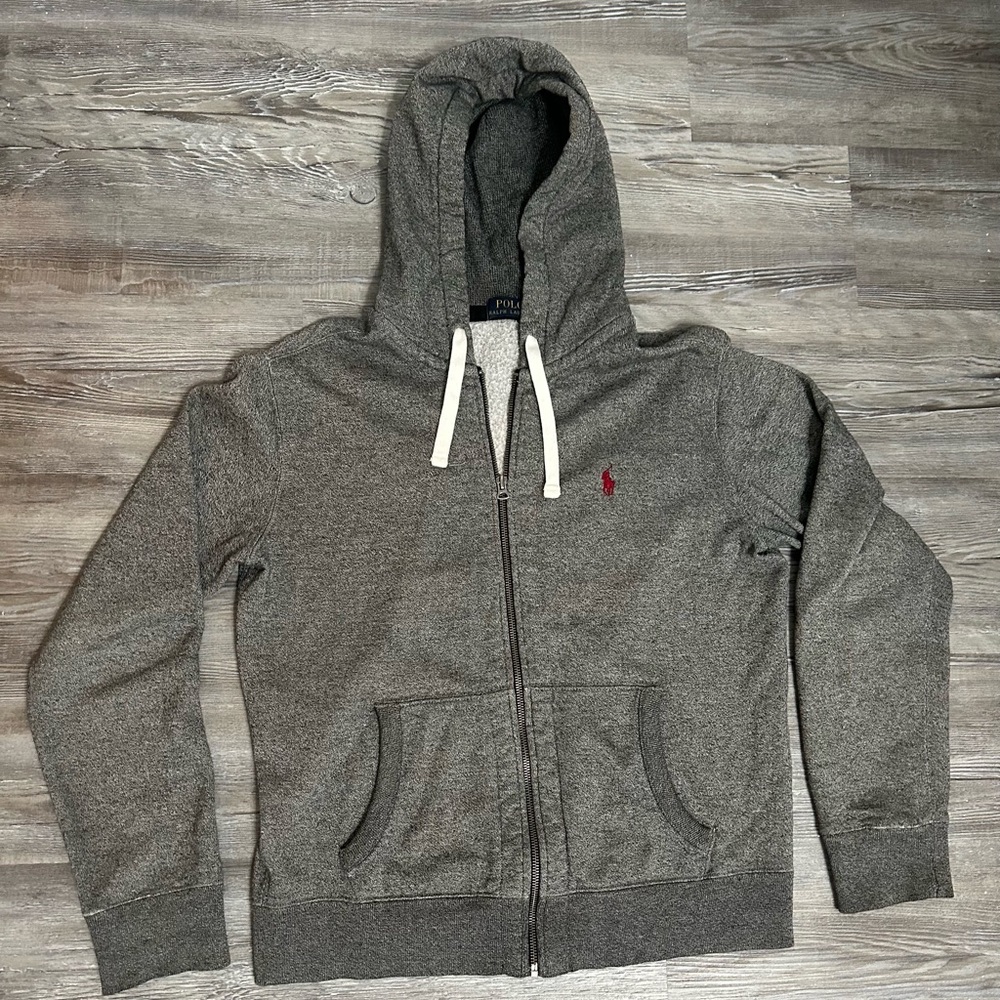 Grey polo zip up jacket
